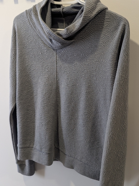 ZYIA Sweaters - ZYIA Gray Textured Funnel Neck Pullover Sweater